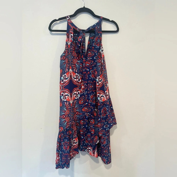 PARKER Paisley Halter Fit And Flare Dress Multi color size Small 100% Silk - Picture 5 of 14